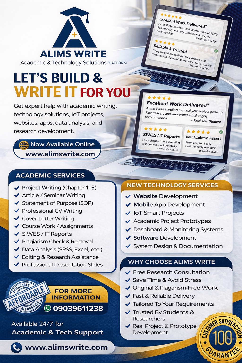 AlimsWrite academic and technology services